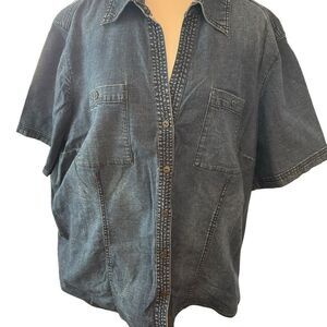 Tommy Hilfiger Dark‎ Denim Button-Up Shirt